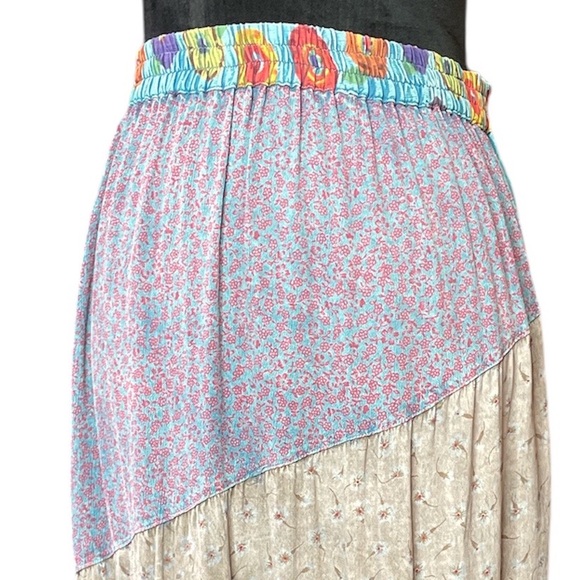Sacred Threads Multi Pattern 100%Rayon Skirt - Picture 6 of 10